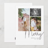 Carte multi de vacances de photo de "joyeux" (Devant / Derrière)