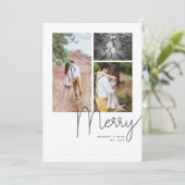 Carte multi de vacances de photo de "joyeux" (Debout devant)