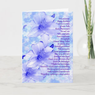 Carte Multi-Language BIrthday Card