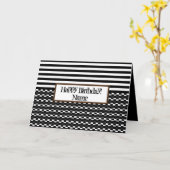 Carte Multi-Motif noir et blanc (Fleur jaune)