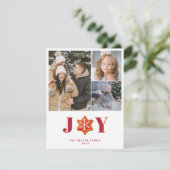 Carte multicadre de vacances Joie avec biscuits au (Debout devant)