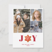 Carte multicadre de vacances Joie avec biscuits au (Devant)