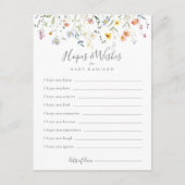 Carte Multicolore Baby shower Floral (Devant)