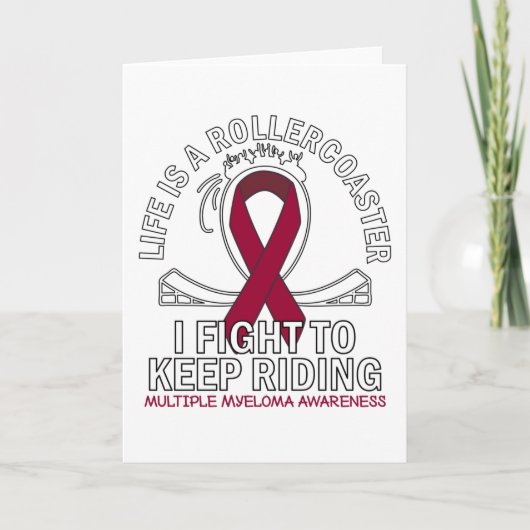 Carte Multiple Myeloma cancer awareness burgundy ribbon (Devant)