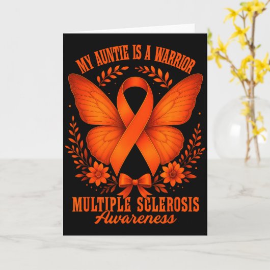 Carte Multiple Sclerosis Awareness Ms Warrior My Auntie  (Fleur jaune)