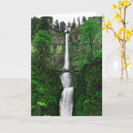 Carte Multnomah Falls #2 (Fleur jaune)
