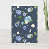 Carte MUM Blue Hydrangeas Floral Bonne fête des mères (Dos)