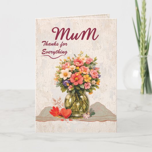 Carte Mum Thanks for Everything Card (Devant)