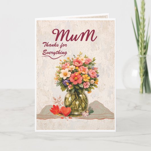 Carte Mum Thanks for Everything Card (Devant)