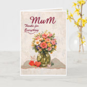 Carte Mum Thanks for Everything Card (Fleur jaune)