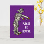 Carte Mummy Funny Halloween Card - Customisez-Le! (Fleur jaune)