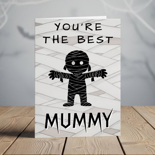 Carte Mummy Meilleure maman Jour d'Halloween Anniversair