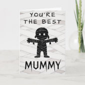 Carte Mummy Meilleure maman Jour d'Halloween Anniversair (Devant)