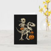 Carte Mummy Skeleton équitation Dinosaur T Rex Enfants g (Fleur jaune)