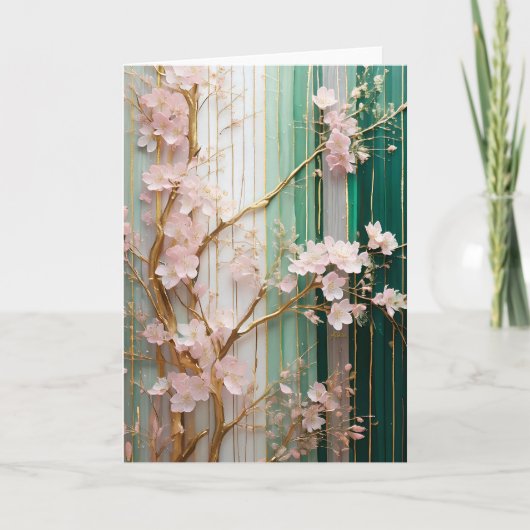 Carte Mur de Cerisiers en Fleurs (Devant)