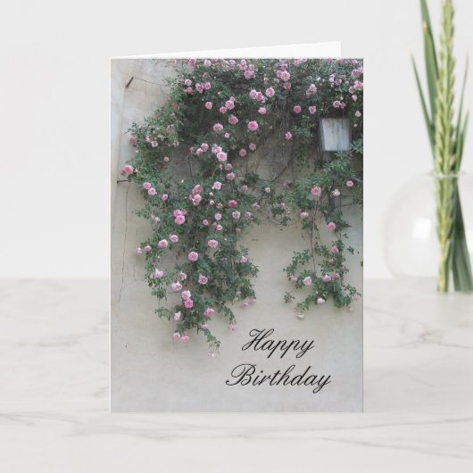 Carte Mur de roses roses (Devant)