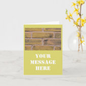 Carte murale en briques jaunes personnalisée (Fleur jaune)