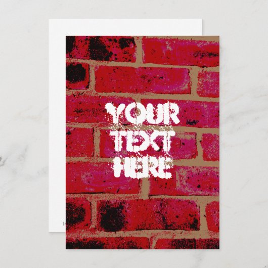 Carte murale en briques personnalisable (Devant / Derrière)