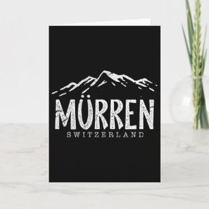 Carte Murren Suisse Montagnes Skieur Suisse Ski