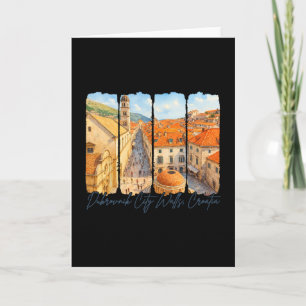 Carte Murs de la ville de Dubrovnik Croatie Voyage Pince