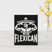 Carte Muscle Flexique Mexicain Funny (Fleur jaune)
