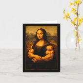 Carte Muscle Mona Lisa Bodybuilder Poids Gymnase Et (Fleur jaune)