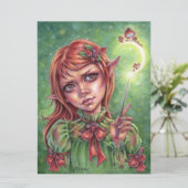 Carte Mushroom Mood Art Card Elf Girl Magic Imaginaire (Debout devant)