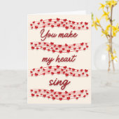 Carte Music Lover Valentine Card (Fleur jaune)