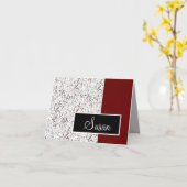 Carte Music Notes avec nom (Fleur jaune)