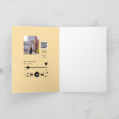 Carte Music player personalized couple love q r code tex (Intérieur)