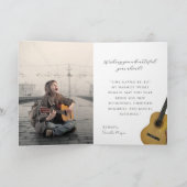 Carte Music Theme Belated Birthday Card – Guitar Design (Intérieur)
