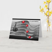 Carte Music Themed Birthday Greetings (Fleur jaune)