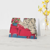 Carte Musical Anniversaire Kittens (Fleur jaune)