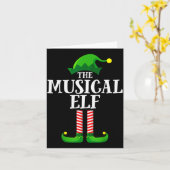 Carte Musical Elf Matching Family Group Christmas Party  (Fleur jaune)