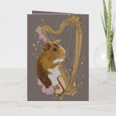 Carte Musical Guinea Pig Greeting Card (Dos)
