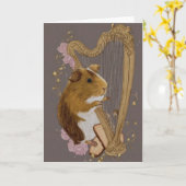 Carte Musical Guinea Pig Greeting Card (Fleur jaune)