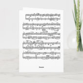 Carte musical notes & quote (Dos)