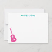 Carte Musicale de Guitare Colorée (Devant)