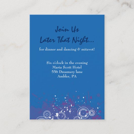 Carte musicale de partie de bat mitzvah de barre (Devant)