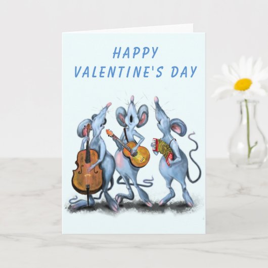 Carte musicale drôle de Saint-Valentin groupe de s (Petite plante)