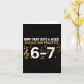 Carte Musician Funny 6 7 Meme Six Seven For Music Teache (Fleur jaune)