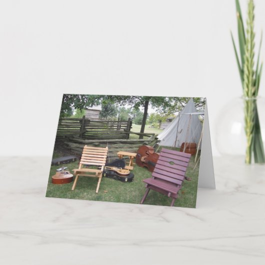 Carte musicienne "Les amis qui jouent ensemble" (Devant)