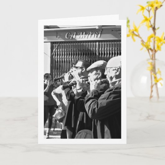 Carte Musiciens de Lliria, Portrait Espagnol (Fleur jaune)