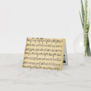 Carte Musique Antique Sheet