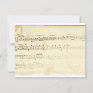 Carte Musique Antique Sheet