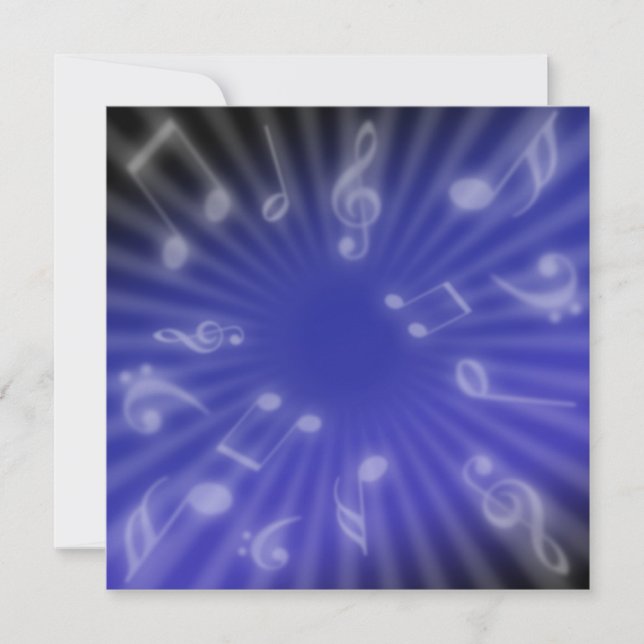 Carte Musique bleue (Devant)