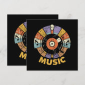 Carte musique classique rétro (Devant / Derrière)
