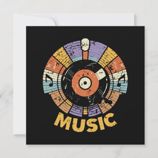 Carte musique classique rétro (Devant)