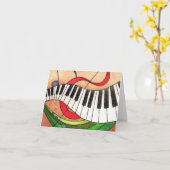 Carte Musique colorée (Fleur jaune)