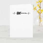 Carte Musique d'art du coeur de guitare électrique (Fleur jaune)